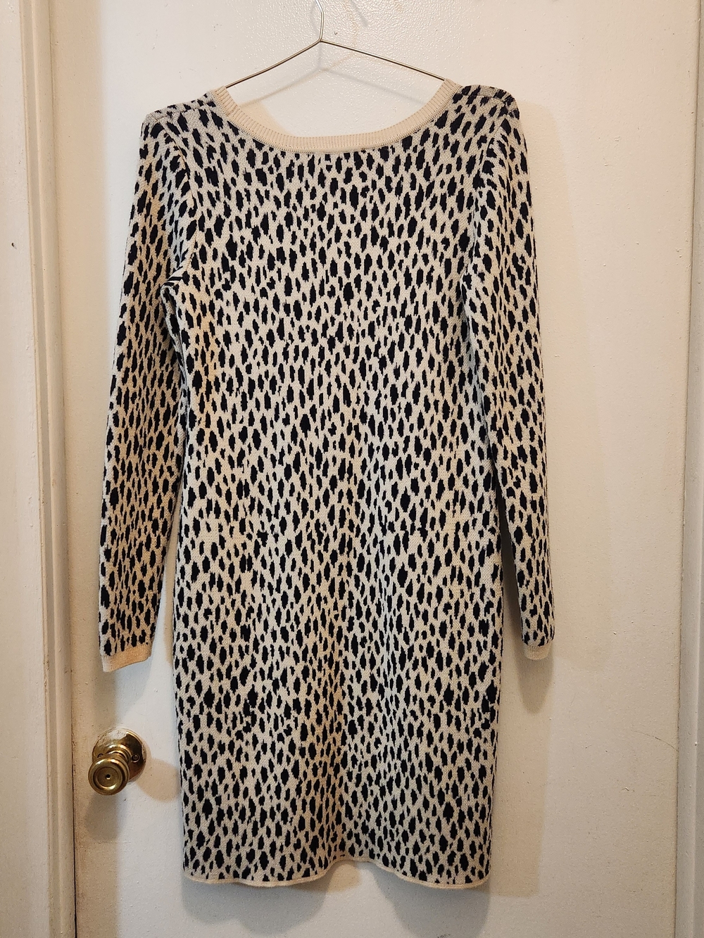 Ann Taylor Leopard Print Sweater Dress